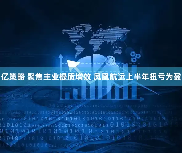 亿策略 聚焦主业提质增效 凤凰航运上半年扭亏为盈