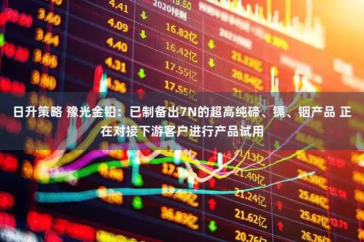 日升策略 豫光金铅：已制备出7N的超高纯碲、镉、铟产品 正在对接下游客户进行产品试用